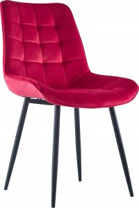 MebloweLove Krzesło tapicerowane velvet 017 - czerwone 1