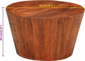 vidaXL Stolik kawowy,  52x30 cm, surowe lite drewno mango 7