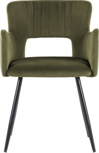 Beliani 2 krzesła do jadalni welurowe zielony oliwkowy SANILAC 3