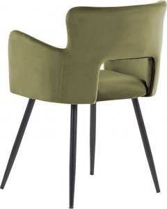 Beliani 2 krzesła do jadalni welurowe zielony oliwkowy SANILAC 5