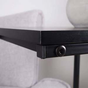 Trends4You Stolik kawowy metalowy czarny boczny 40x26x58 cm 5