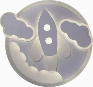 VEN LAMPA sufitowa P-666/2 dziecięca OPRAWA plafon LED 74W rakieta biały 4