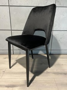 Lugano Krzesło tapicerowane GOTI BLACK VELVET 1