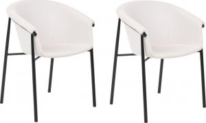 Beliani Zestaw 2 krzeseł do jadalni beżowy AMES 2