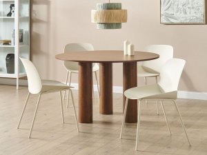 Beliani Zestaw 2 krzeseł do jadalni beżowy MILACA 2