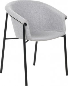 Beliani Zestaw 2 krzeseł do jadalni szary AMES 3