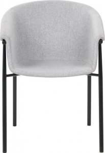 Beliani Zestaw 2 krzeseł do jadalni szary AMES 4