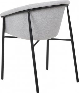 Beliani Zestaw 2 krzeseł do jadalni szary AMES 5