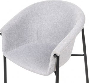 Beliani Zestaw 2 krzeseł do jadalni szary AMES 6