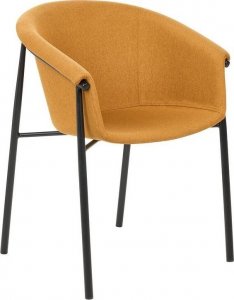 Beliani Zestaw 2 krzeseł do jadalni pomarańczowy AMES 3