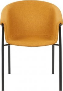 Beliani Zestaw 2 krzeseł do jadalni pomarańczowy AMES 4