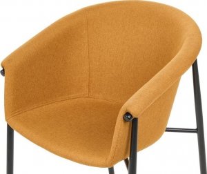 Beliani Zestaw 2 krzeseł do jadalni pomarańczowy AMES 6