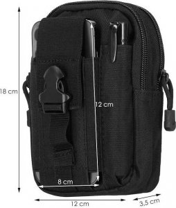 Springos Nerka wojskowa do paska saszetka taktyczna czarna UNIWERSALNY 3
