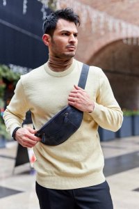 Peterson Miejska nerka męska ze skóry naturalnej  Peterson 9