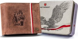 Peterson Skórzany portfel męski z patriotycznym wzorem  Peterson NoSize 1