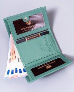 Peterson Mały, skórzany portfel damski z systemem RFID Protect  Peterson NoSize 7