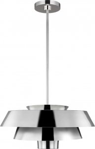 Lampa wisząca Feiss Wisząca LAMPA modernistyczna FE-BRISBIN-PN Elstead FEISS okrągłą OPRAWA metalowy ZWIS designerski nikiel polerowany 1
