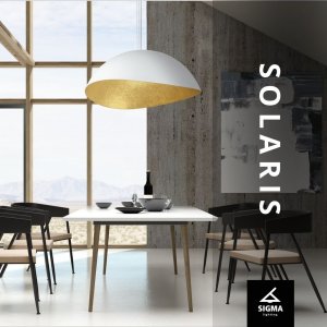 Lampa wisząca Sigma Wisząca lampa sypialniana SOLARIS 40595 kopułowa złota 3