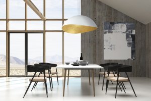 Lampa wisząca Sigma Wisząca lampa sypialniana SOLARIS 40595 kopułowa złota 4