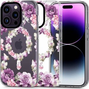 Tech-Protect Etui IPHONE 13 PRO MAX Tech-Protect MagMood MagSafe Rose Floral transparentne 1