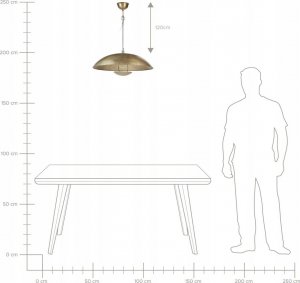Lampa wisząca Beliani Lampa wisząca metalowa mosiężna AGRANI 6