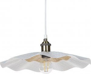 Lampa wisząca Beliani Lampa wisząca metalowa biała PHILS 4