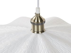 Lampa wisząca Beliani Lampa wisząca metalowa biała PHILS 6