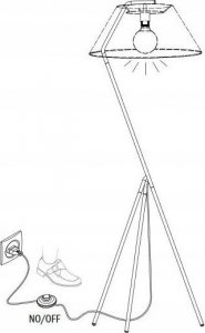 Lampa podłogowa Paulmann Lampa podłogowa NARVE E27 max.1x60W 230V beżowy / czarny / tkanina / metal 3