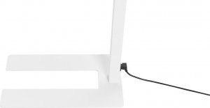 Lampa podłogowa Beliani Lampa podłogowa LED metalowa biała MENSA 8