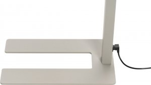 Lampa podłogowa Beliani Lampa podłogowa LED metalowa srebrna MENSA 7