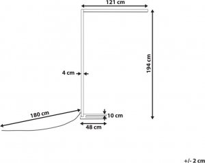 Lampa podłogowa Beliani Lampa podłogowa LED metalowa srebrna MENSA 8