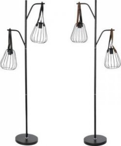 Lampa podłogowa DKD Home Decor Lampa Stojąca DKD Home Decor 55 x 25 x 150 cm Czarny Metal Poliuretan 220 V 50 W (2 Sztuk) 1