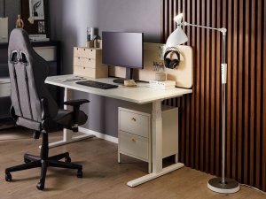 Lampa podłogowa Beliani Lampa podłogowa LED biała ANDROMEDA 3
