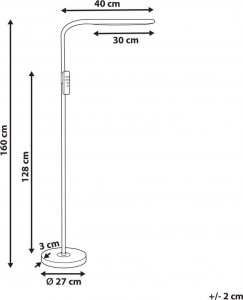 Lampa podłogowa Beliani Lampa podłogowa LED biała ARIES 10