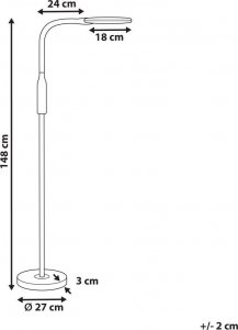 Lampa podłogowa Beliani Lampa podłogowa LED biała CASSIOPEIA 10