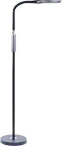 Lampa podłogowa Beliani Lampa podłogowa LED czarna CASSIOPEIA 2