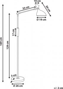 Lampa podłogowa Beliani Lampa podłogowa LED srebrna ANDROMEDA 10