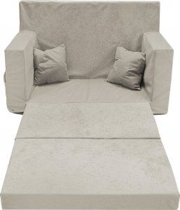 Blomster Rozkładana sofa piankowa dziecięca jasny szary 2
