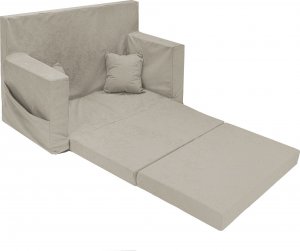 Blomster Rozkładana sofa piankowa dziecięca jasny szary 3