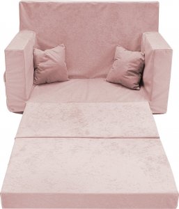Blomster Rozkładana sofa piankowa dziecięca pudrowy róż 2