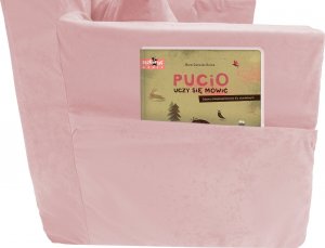 Blomster Rozkładana sofa piankowa dziecięca pudrowy róż 4