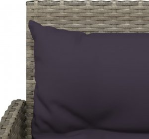 vidaXL 2-cz. sofa narożna z poduszkami, szara, polirattan 6