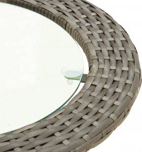 vidaXL 2-cz. sofa narożna z poduszkami, szara, polirattan 8