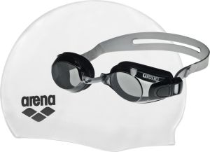 Arena Okularki ARENA POOL SET SILVER SMOKE/WHITE BLACK 1