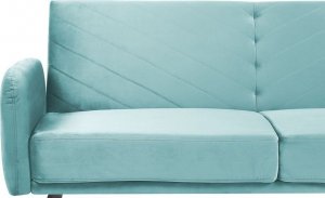Beliani Sofa rozkładana welurowa jasnoniebieska SENJA 4