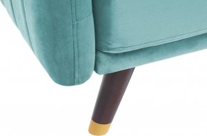 Beliani Sofa rozkładana welurowa jasnoniebieska SENJA 5