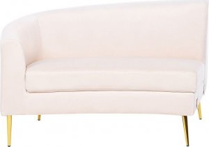 Beliani Sofa półokrągła 4-osobowa welurowa beżowa MOSS 6