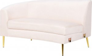Beliani Sofa półokrągła 4-osobowa welurowa beżowa MOSS 7
