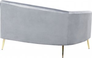 Beliani Sofa półokrągła 4-osobowa welurowa jasnoszara MOSS 7