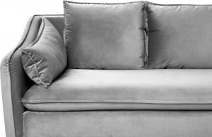 Beliani Sofa welurowa jasnoszara AURE 5